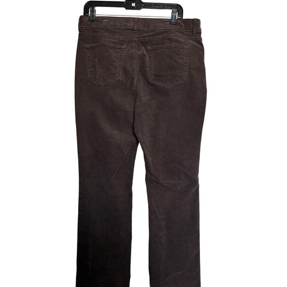 Corduroy Pants Women’s 12 Brown Mid Rise Straight Leg DarkAcedemia Preppy - Picture 2 of 6
